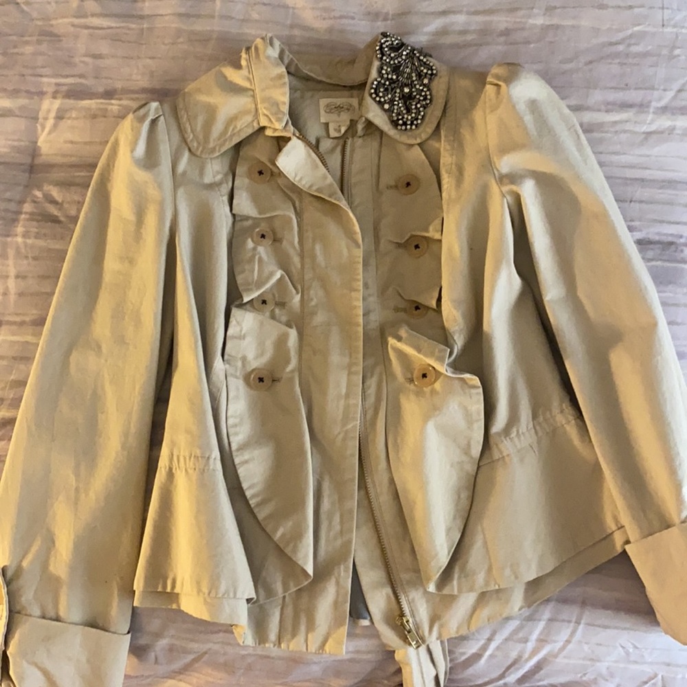 Embellished Anthro Spring Jacket - Picture 2 of 3